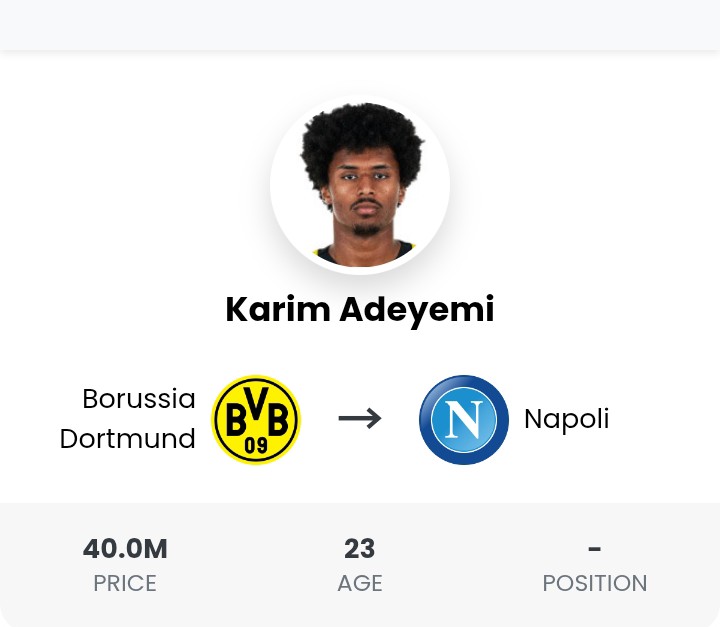 ULTIME:Il Napoli si assicura Karim Adeyemi dal Dortmund con un accordo da 40 milioni di euro come sostituto di Kvaratskhelia dopo il fallimento nell’assicurare Garnacho dal Manchester United