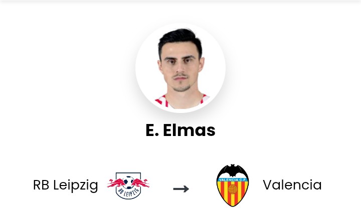 ACUERDO HECHO: Valencia CF asegura un acuerdo de transferencia para Eljif Elmas procedente del RB Leipzig, agrega una cláusula importante.