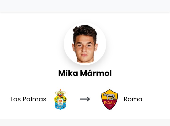 La Roma conclude il trasferimento invernale assicurandosi Mika Mármol dal Las Palmas per rafforzare la difesa