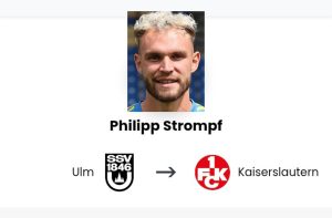 ABGESCHLOSSEN: Der 1. FC Kaiserslautern verpflichtet Philipp Strompf von Ulm, nachdem der Spieler einen Transferantrag gestellt und den Wechsel forciert hat.