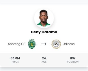 Ufficiale: l’Udinese Calcio sigla l’accordo per la stella dello Sporting Lisbona Geny Catamo in un colpo estivo.