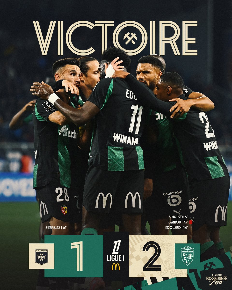 Pierre Sage salue l’esprit combatif du RC Lens alors que les Sang et Or devancent Auxerre avec une victoire historique en fin de match.