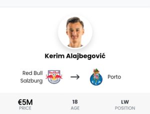 FC Porto contrata Kerim Alajbegovic: FC Porto confirma acordo de transferência de inverno para contratar o promissor avançado Kerim