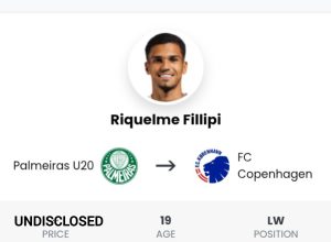 AFSLUTNING: FC København underskriver vintertransferaftale for Palmeiras Wonderkid Riquelme Fillipi.