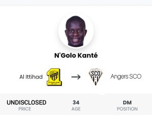 LeSCO N'Golo Kante Transfert Nouvelles