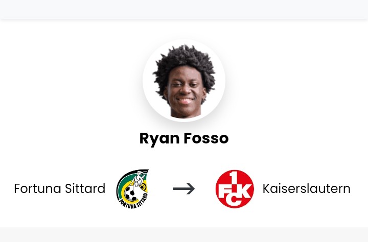 AKTUELLE MELDUNG: FC Kaiserslautern bestätigt Wintertransfer von Ryan Fosso – Vertrag bei Fortuna Sittard läuft aus