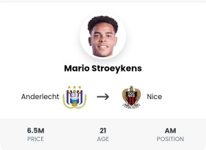 OGC Nice Mario Stroeykens Mercato Hivernal