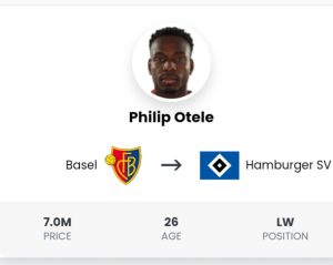 HSV Philip Otele fusballtransfer Aktuell